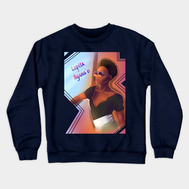 Lupita Nyang’o Crewneck Sweatshirt by Mushrooms And Stardust